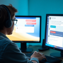 ChatGPT-Nutzer befragt ChatGPT Gesundheit am PC