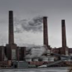 Schornsteine eines großen deutschen Automobilherstellers